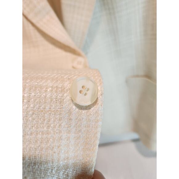 Vintage Levi's Menswear Textured Woven Blazer - Made in USA  24”‎ PTP 30” L 70s - Picture 6 of 8